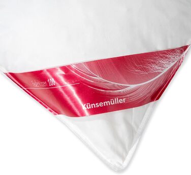 Подушка Dream Castle Knsemller зі 100 пір&39яним наповнювачем, пір&39яна подушка з тонким бавовняним чохлом, підходить для алергіків та прається, Oeko-TEX 100, подушка з міцною підтримкою, вага наповнювача 1300 г 80x80 100 пір&39я