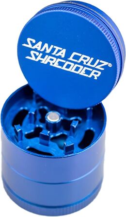Подрібнювач металевих трав Santa Cruz, рифлена для міцнішого зчеплення, 3 шт. и, маленька, 4,3 см (синій)