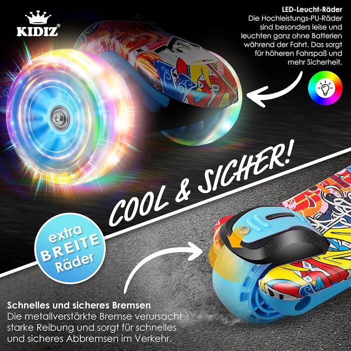 Самокат дитячий самокат X-Pro2 триколісний самокат з PU LED підсвічуванням коліс дитячий самокат складний педальний самокат регуль