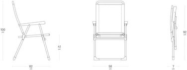 Розкладне крісло Lafuma Mobilier ALU Victoria, Batyline, Seigle II, 62x57x100 см