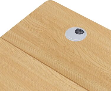 Електричний стіл Soges з регулюванням висоти та функцією пам&39яті для чотирьох індивідуальних варіантів висоти, перевірено TV, міцний сталевий каркас для офісу та дому, 60 x 140 см, тик