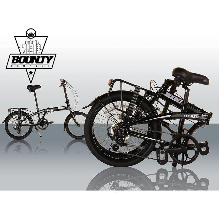 Складаний велосипед Bounty Citylite Легка алюмінієва рама 6-швидкісні передачі Shimano з перемикачами Revo Ідеально підходить для щоденних поїздок