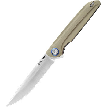 Зовнішній ніж, кишеньковий ніж, що швидко відкривається, з лезом Sandvik 14C28N і ручкою G10 з надійним замком, 111 г 22,8 см Кемп