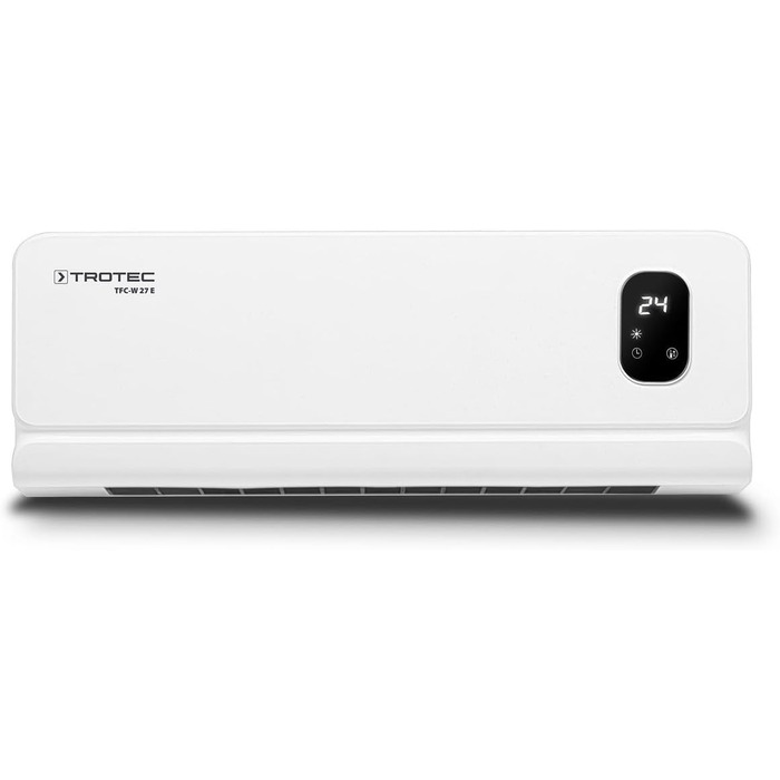 Настінний вентилятор-обігрівач TROTEC TFC-W 27 E керамічний вентилятор-обігрівач для настінного монтажу, опалення та вентиляції, IP44, керування термостатом