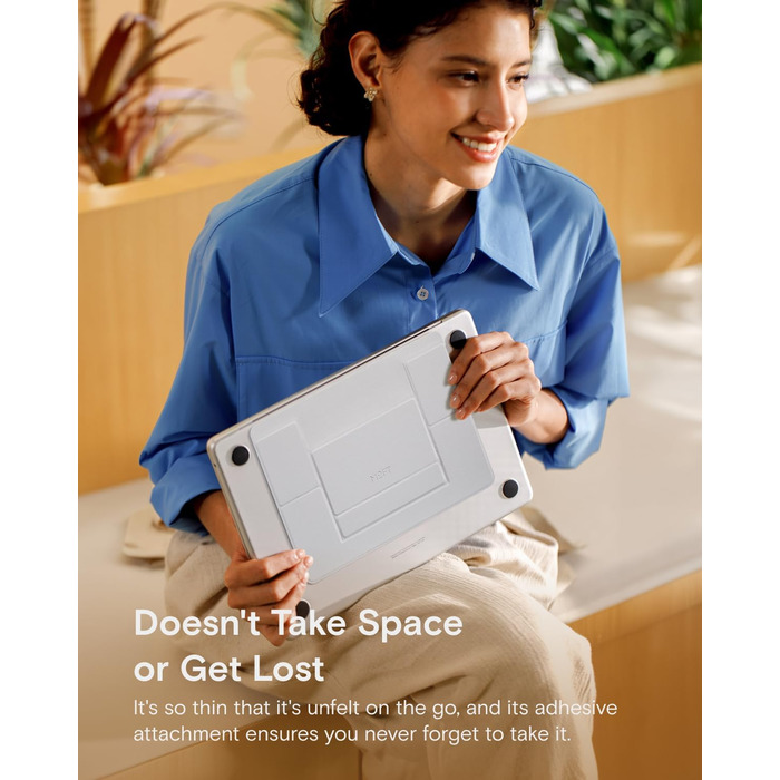 Підставка для ноутбука MOFT, складана підставка для ноутбуків та макбуків з 2 регульованими кутами нахилу, покращує поставу, сумісна з MacBook Air, MacBook Pro 11-16, самоклеюча - Затуманені бухти