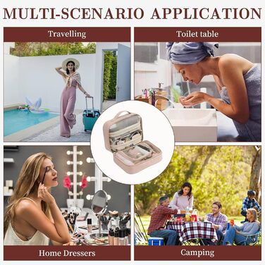 Косметичка, сумка для макіяжу Косметичка для подорожей, водонепроникна косметичка з PU шкіри з відділеннями, портативна косметичка