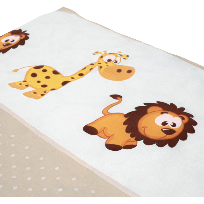 Комплект дитячої постільної білизни з анімалістичним мотивом та інтегрованою блискавкою - з 100 бавовни (якість Renforce) - підков