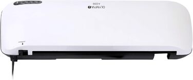 Ламінатор Olympia A 2250 для офісного використання (75-250 мікрон, сучасний дизайн, гаряче та холодне ламінування, професійний ламінатор із зворотним завантаженням, ламінатор для документів та фотографій до DIN A4) білий, одинарний