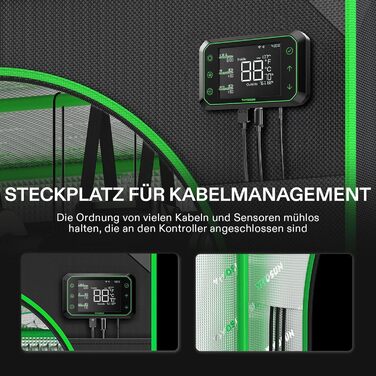 Намет для вирощування VIVOSUN S425 120x60x150 см. Намет для вирощування в приміщенні, виготовлений із майлара з високою відбивною здатністю, із оглядовим віконцем і піддоном для підлоги для внутрішньої гідропонної системи вирощування для VS2000