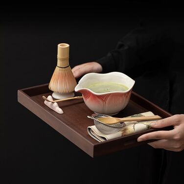 Японський набір для чаю матча, 8 предметів бамбуковий вінчик (часен), чайна ложка (чашаку), піала (тяван), пензлик та інше