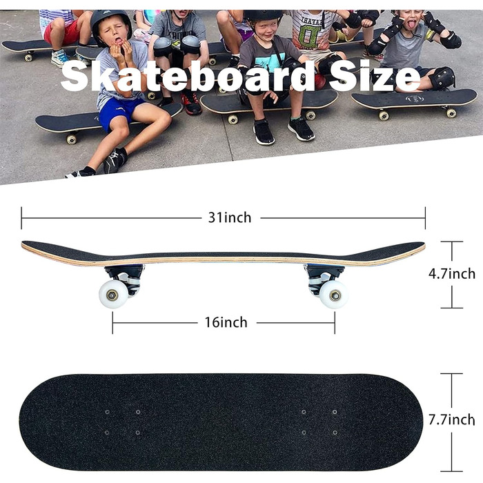 Скейтборд 31" Purple Classic 8-шаровий клен ABEC-11 95A – повний компліт для дівчат, дітей та початківців, фіолетовий