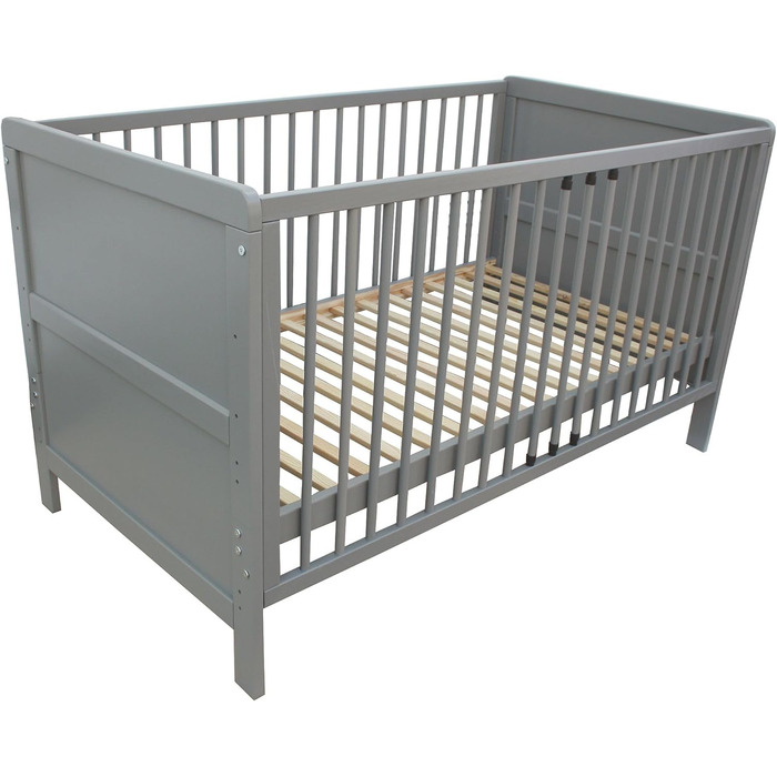 Дитяче ліжко Micoland Junior Bed Side Bed 140x70 см 3-в-1 сірого кольору