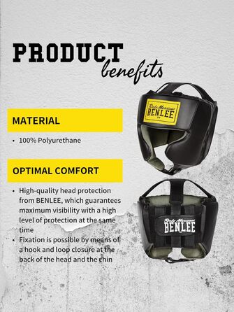 Дитячий захисний чохол для голови BENLEE зі штучної шкіри Mike JUNIOR чорний