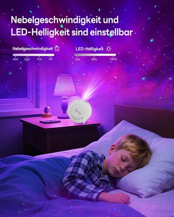 Світлодіодний нічник-галактика з проектором зоряного неба, з таймером та пультом дистанційного керування, кількома режимами освітлення та RGB-дімуванням, підсвічування настрою для дітей та дорослих, подарунки на день народження та Різдво - міні-білий