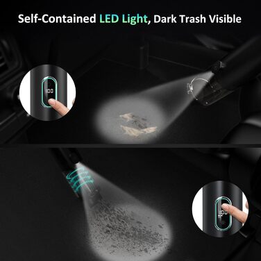 Акумулятор для ручного пилососа Minthouz, портативний акумуляторний ручний пилосос 16000PA, автомобільний пилосос із зарядкою 3.5H