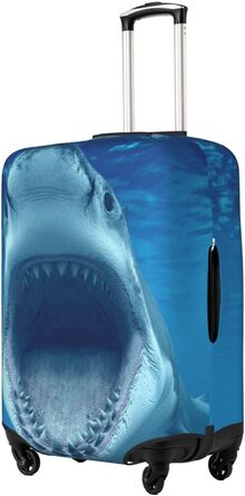 Чохол для валізи BAFAFA Акула, захисний еластичний чохол від подряпин та пилу для багажу, чорний, розмір 80