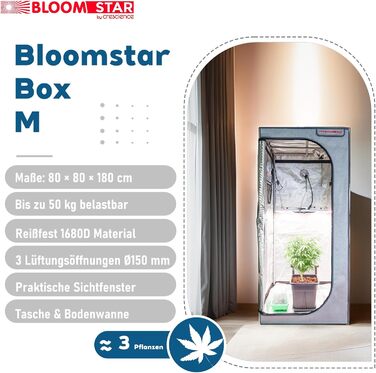 Міцний гроубокс для вирощування в приміщенні з тканиною 1680D, світлонепроникний, з відбиваючим майларом, сталевим каркасом, ідеальний для домашнього вирощування та гідропоніки, 80x80x180