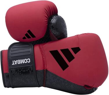 Боксерські рукавички adidas Combat 50 - червоно-чорні, 12 унцій