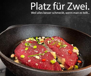 Чавунна сковорода Oakfire 28 см - Чавунна сковорода для індукції - Міцна чавунна сковорода - Чавунна сковорода для гриля для смаже