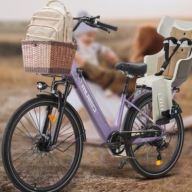 Електричний велосипед cysum X-City для дорослих, 26-дюймовий міський електричний велосипед для жінок та чоловіків, літієва батарея 48 В 10,4 Аг, двигун 250 Вт, міське перемикання 25 км/год Viola001