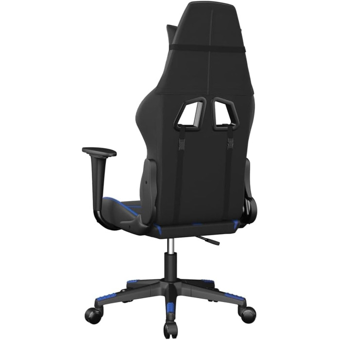 Геймерське крісло, чорно-синє, штучна шкіра, поворотне, регульоване, ергономічне, для комп&39ютера, офісу, геймера