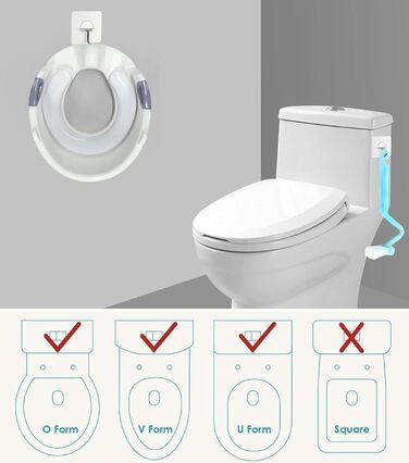 Дитяче сидіння для унітазу, для хлопчиків і дівчаток, приблизно від 12 місяців до 7 років, з бічними ручками, з захистом від бризо