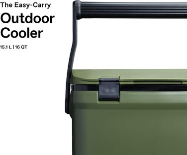 Вуличний холодильник Stanley 1913 Adventure 6,6 літрів Polar - Маленький кемпінговий холодильник - Без бісфенолу А - Кришка також функціонує як сидіння - Міцний ізольований бокс без електрики - Герметичний 15,1 л, хакі