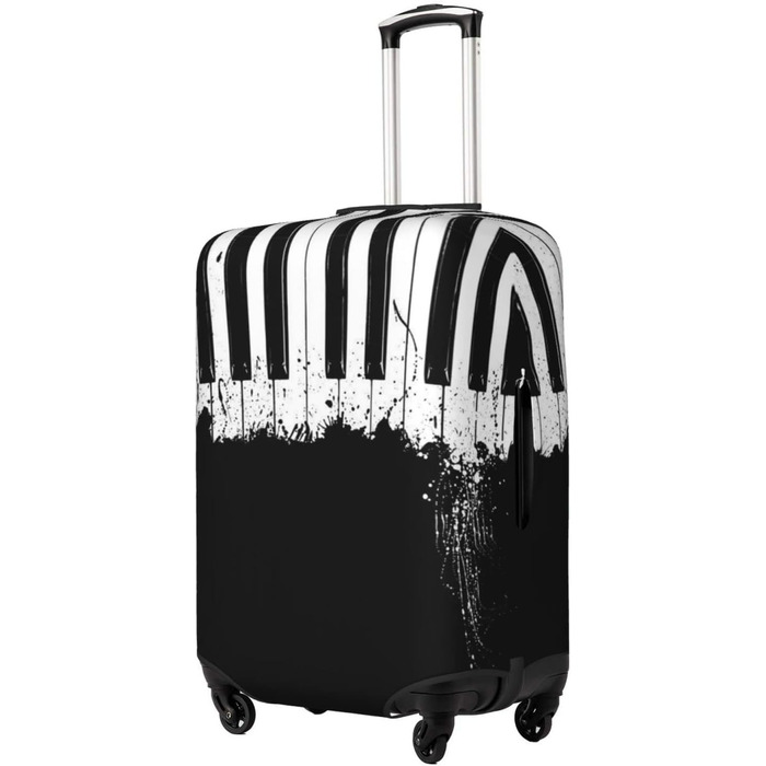 Чохол для валізи Клавiєр, міцний захист для багажу розміром 45.7-81.3 см, малий, чорний