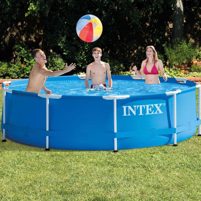 Басейн Intex 28202GN з металевим каркасом - Надземний басейн - Ø 305 x 76 см, синій