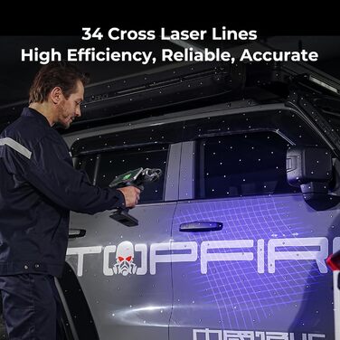 Сканер Creality Raptor X, бездротове сканування, 0,02 мм0,06 мм/м, 60 кадрів/с, 34-лінійний крос-лазер, 7-лінійний паралельний лаз