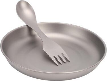 Набір посуду для кемпінгу Ti, багаторазовий, компактний, для мандрівників, активного відпочинку, туристів, тарілок для пікніка