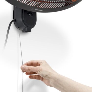 Інфрачервоний обігрівач для тераси TROTEC IR 2000 S Теплова потужність 650 Вт / 1300 Вт / 2000 Вт Окремостоячий, настінний, енергоефективний, IP34