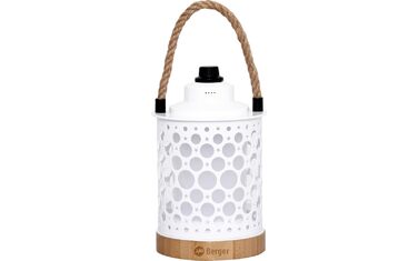 Ліхтар для кемпінгу BERGER Squillo Ліхтар для кемпінгу з акумуляторною батареєю та USB-портом живлення 3 регульовані колірні температури Акумуляторний кемпінговий ліхтар для використання без живлення від мережі Ліхтар для кемпінгу на випадок відключення е