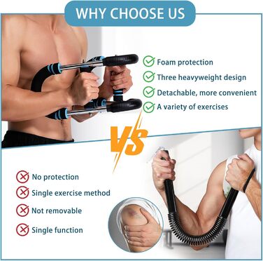 Тренажер для рук Twister Arm, регульоване обладнання для тренування грудей, знімний тренажер для силових тренувань рук, портативний пружинний тренажер для домашнього фітнесу для початківців та професійних спортсменів, 35-45 кг