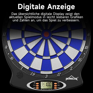 Електронна мішень для дартсу, Електронні мішені для дартсу, Професійна електронна мішень для дартсу, Мішень для дартсу з 6 дротиками, Інноваційний електронний автомат для дартсу з 18 іграми та 159 варіаціями