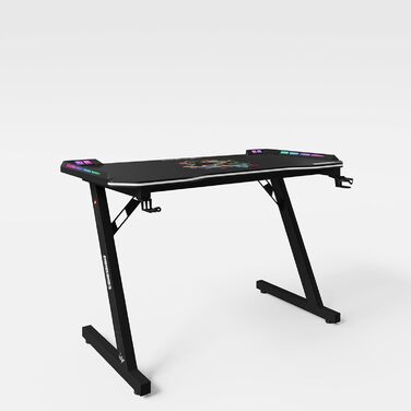 Стіл Minecraft, дерев&39яний композит, чорний карбоновий вигляд, 120x74x60