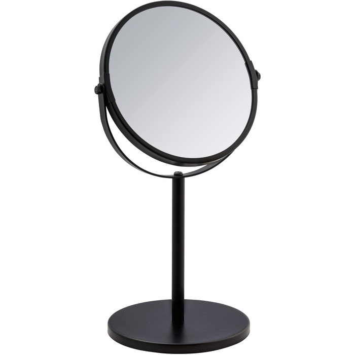 Дзеркало WENKO Standing Mirror Mod. Assisi Косметичне дзеркало зі 100 дзеркальною поверхнею 3-кратне збільшення нахиляється зі сталі чорного кольору Розміри 18,5 x 34,5 x 15 см