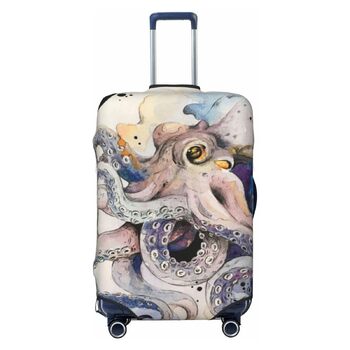 Чохол для валізи Октопус, міцний захист, підходить для багажу розміром 45,7 - 81,3 см, розмір XL, чорний, екстра-великий