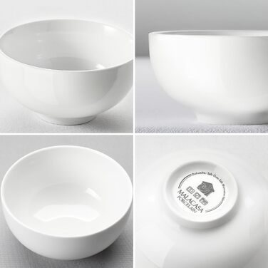 Серія звичайна, 8 шт. порцеляновий крем-білий набір пластівців, миска для супу 300 мл, миска для закусок десертна миска для салату