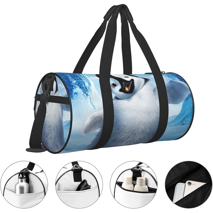 Сумка для подорожей Танцюючий Пінгвін, спортивна сумка для фітнесу, велика дорожня сумка, сумка на ніч/вихідні для чоловіків та жінок