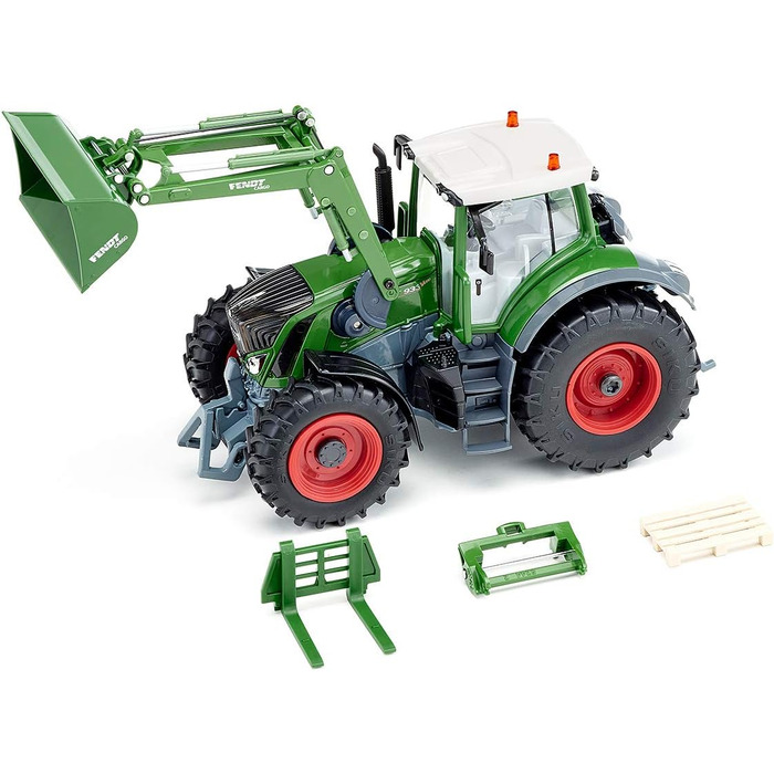 Трактор Fendt 933 Vario з фронтальним навантажувачем, зелений, метал/пластик, 132, на дистанційному управлінні, вкл. пульт дистанційного керування Bluetooth та аксесуари, можливе управління через додаток З пультом дистанційного керування Одиночний, 6793
