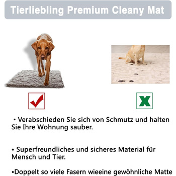 Килимок для собак Cleany, преміальний килимок для собак 60 x 90 см, килимок для вловлювання бруду для собак, водонепроникний килимок для собак, килимок для входу, передніх дверей та коридору, темно-сірий - 60 x 90 см