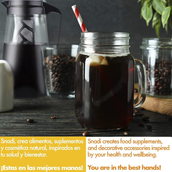 Глечик для холодного заварювання - 2-літровий заварювач (кавоварка холодного заварювання) з тонким сітчастим фільтром і герметичною кришкою з трітану 100 без бісфенолу А 2000 мл