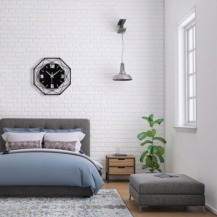 Настінний годинник VIVILINEN без цокання кований настінний годинник МДФ сучасний кварцовий годинник на батарейках безшумний для ві