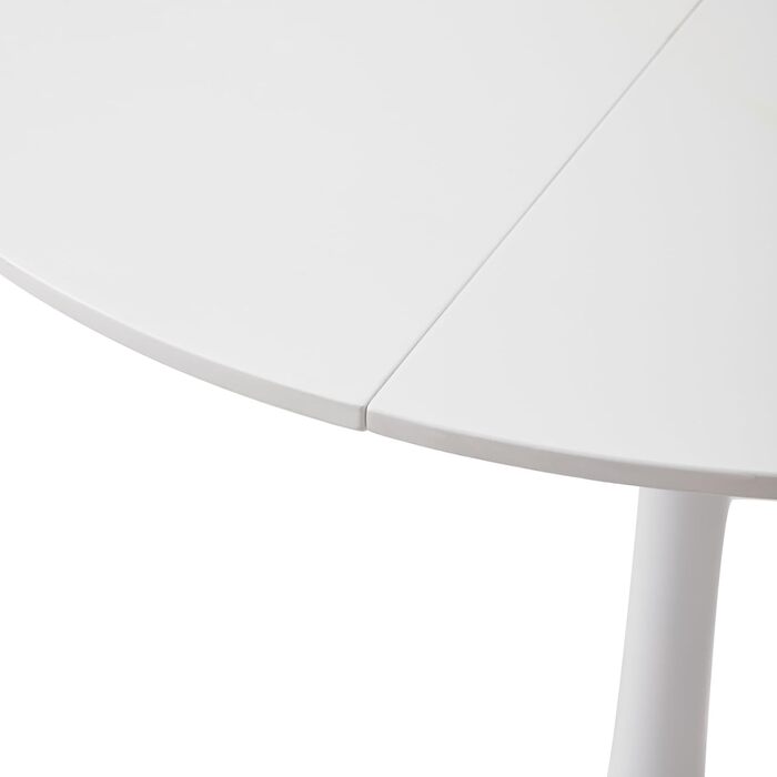 Круглий обідній стіл, сучасний обідній стіл у стилі кежуал, підходить для 2-4 осіб, ідеально підходить для вітальні, їдальні, кухні, кафе - Білий - 80 см 80*80*75 см Білий