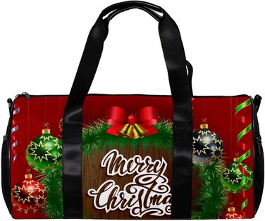 Спортивна сумка, маленька дорожня сумка, сумка для йоги, з святковим різдвяним малюнком, фітнес-сумка для активного відпочинку, сумка-шопер