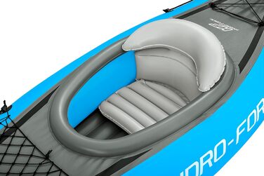 Надувний каяк на 1 особу з ручним насосом, веслом, сумкою для перенесення, синій, Single Cove Champion 2023