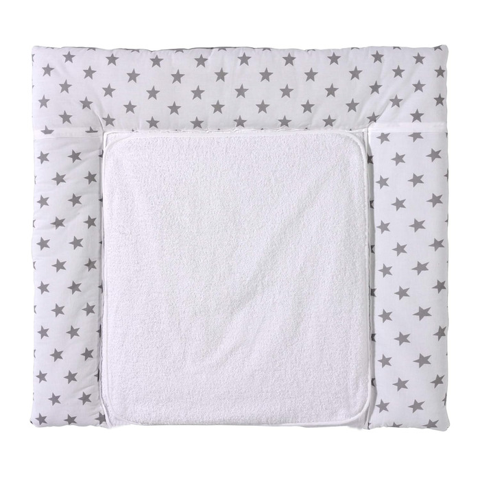 Пеленальний килимок Big Stars сірий - Знімний махровий чохол на липучці - Водовідштовхувальне покриття зі 100 бавовни - Можна прат