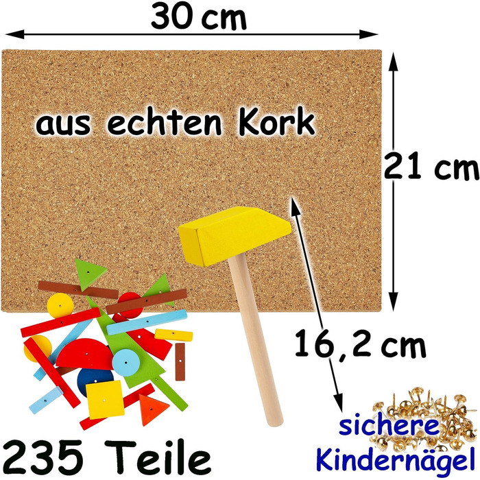 Молоток гра - 391 частина казка та єдиноріг/для дітей - Вистукування гра цвяхи гра - молоток гра - молоток цвяхи кольорові - молоток з пробковою пластиною та пре. Без бажання - ім'я