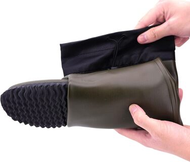 Гумові чоботи JOMIX унісекс для жінок та чоловіків, складні високі дощовики, водонепроникні, нековзні, легкі ПВХ чоботи, садові дощовики, розмір 40/41 EU, зелені